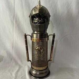 Vintage 1970’s medieval knight antique bottle holder w/wind up music box! Rare!!